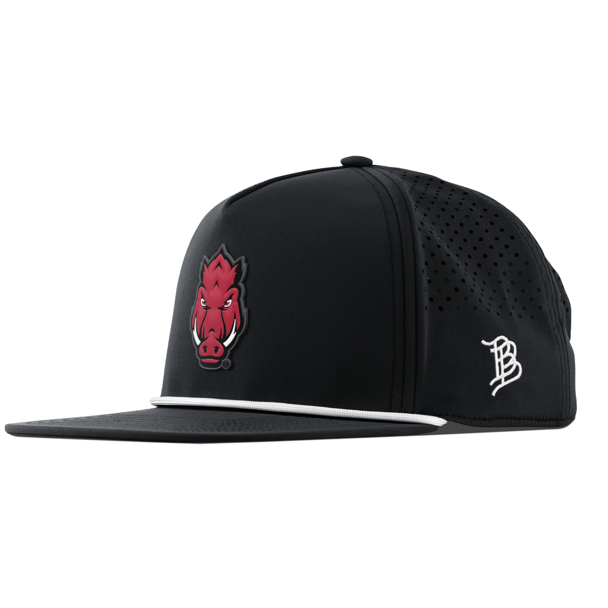 University of Arkansas "Tusk" Flat 5 Panel Rope Black