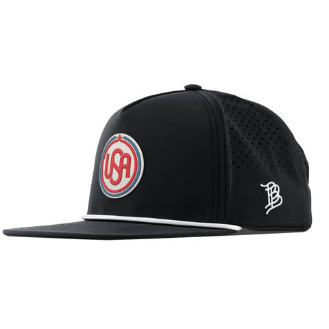 USA Icon Flat 5 Panel Rope Black
