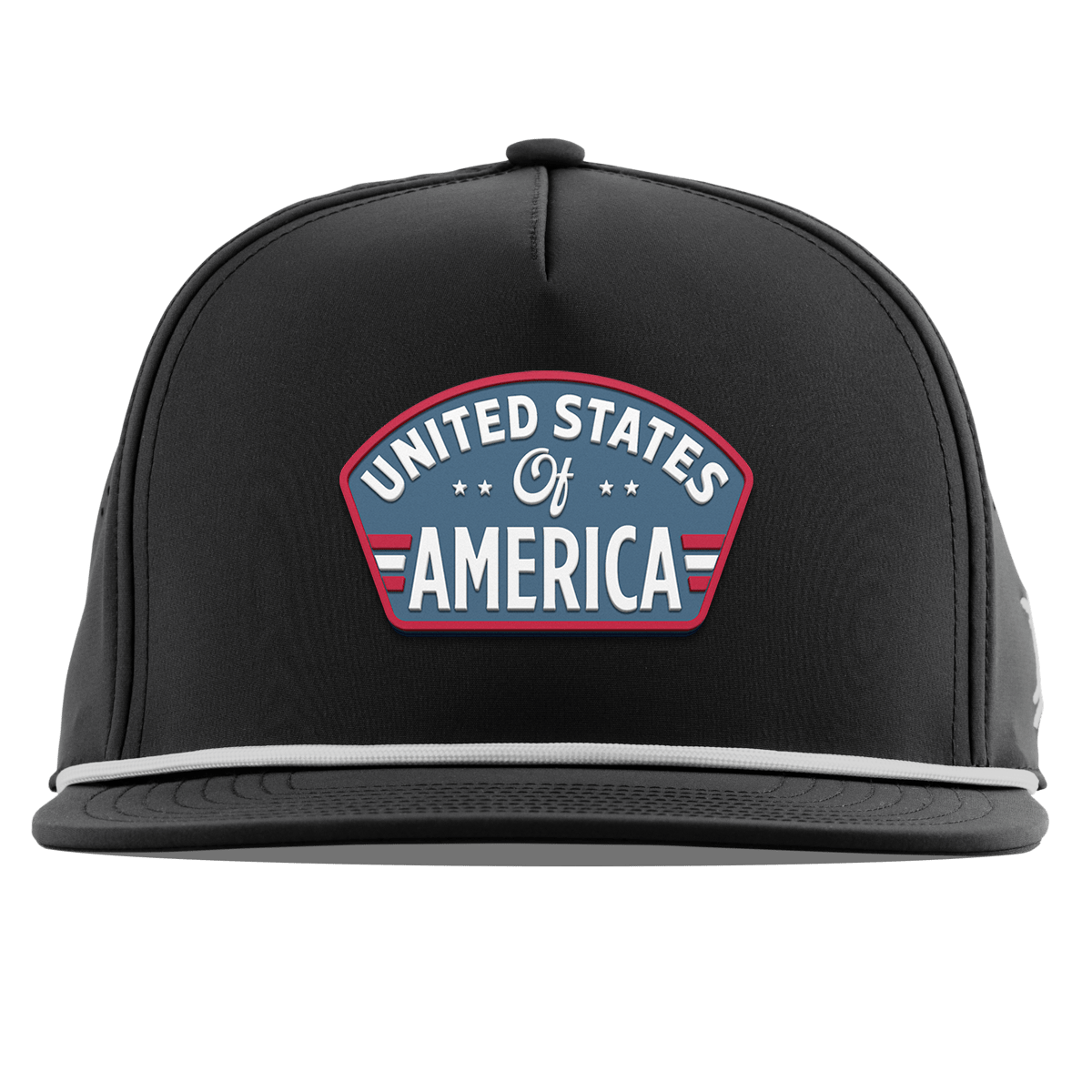 United States of America Badge Flat 5 Panel Rope Black