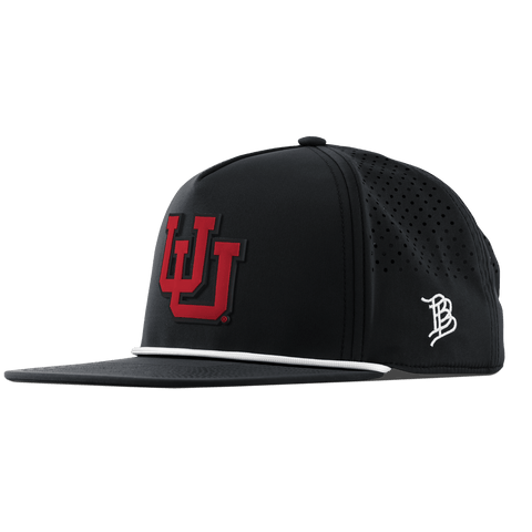 University of Utah "Utah Block" Flat 5 Panel Rope Black