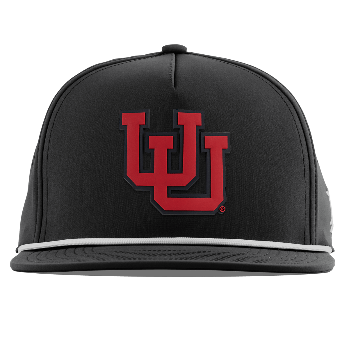 University of Utah "Utah Block" Flat 5 Panel Rope Black