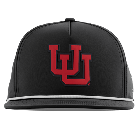 University of Utah "Utah Block" Flat 5 Panel Rope Black