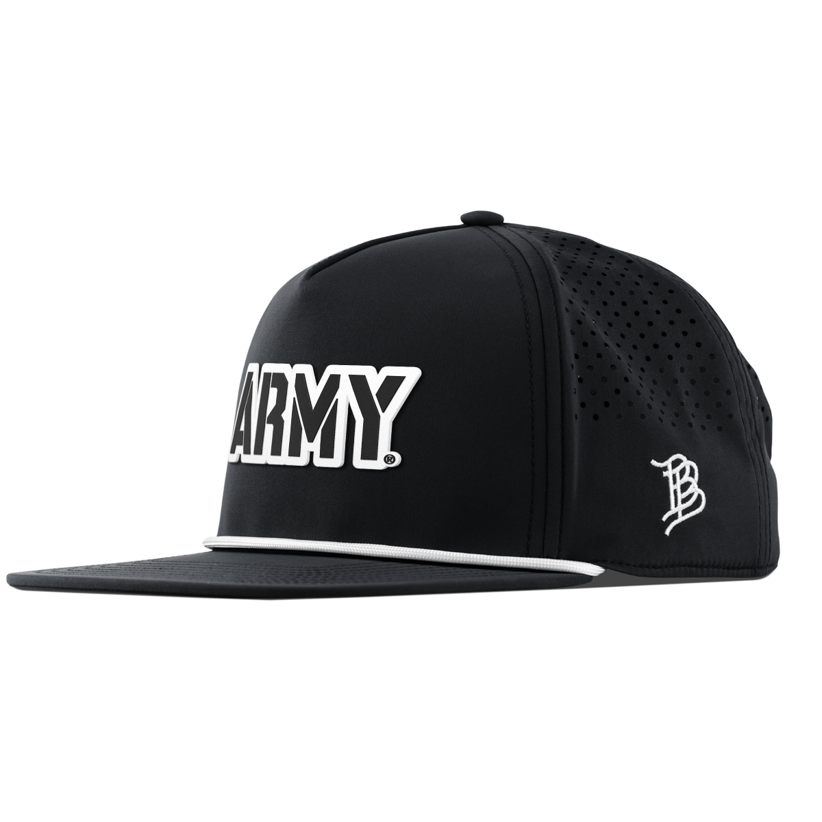 Army "Vintage Army Block" Flat 5 Panel Rope Black