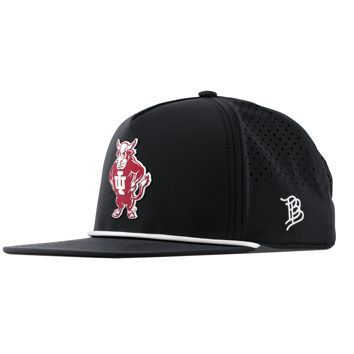Indiana University "Vintage Bison" Flat 5 Panel Rope Black