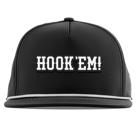 University of Texas "Vintage Hook'Em Horns" Flat 5 Panel Rope Black