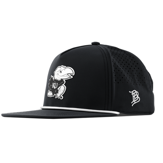 University of Kansas "Vintage Jayhawk" Flat 5 Panel Rope Black