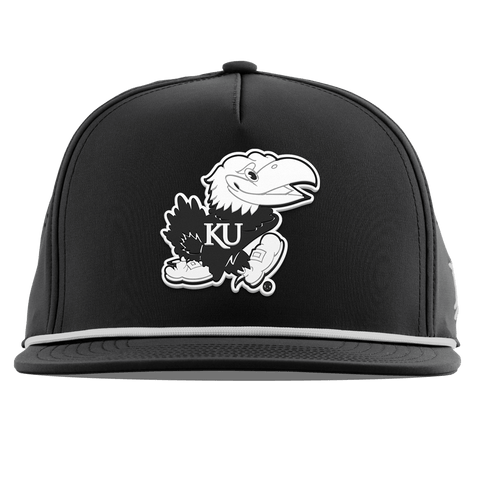 University of Kansas "Vintage Jayhawk" Flat 5 Panel Rope Black