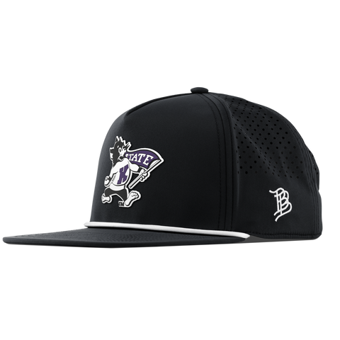 Kansas State University "Vintage Kansas State Wildcat" Flat 5 Panel Rope Black