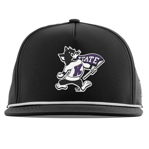 Kansas State University "Vintage Kansas State Wildcat" Flat 5 Panel Rope Black