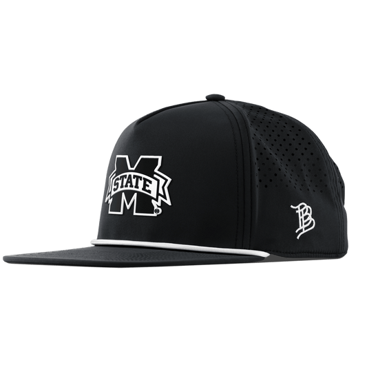 Mississippi State University "Vintage Miss State Team Logo" Flat 5 Panel Rope Black