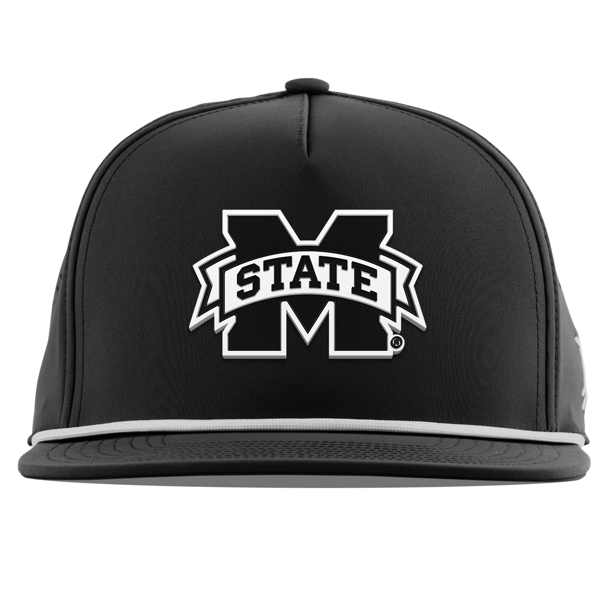 Mississippi State University "Vintage Miss State Team Logo" Flat 5 Panel Rope Black