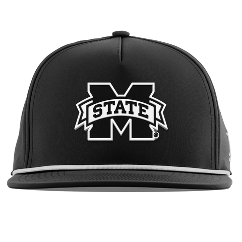Mississippi State University "Vintage Miss State Team Logo" Flat 5 Panel Rope Black