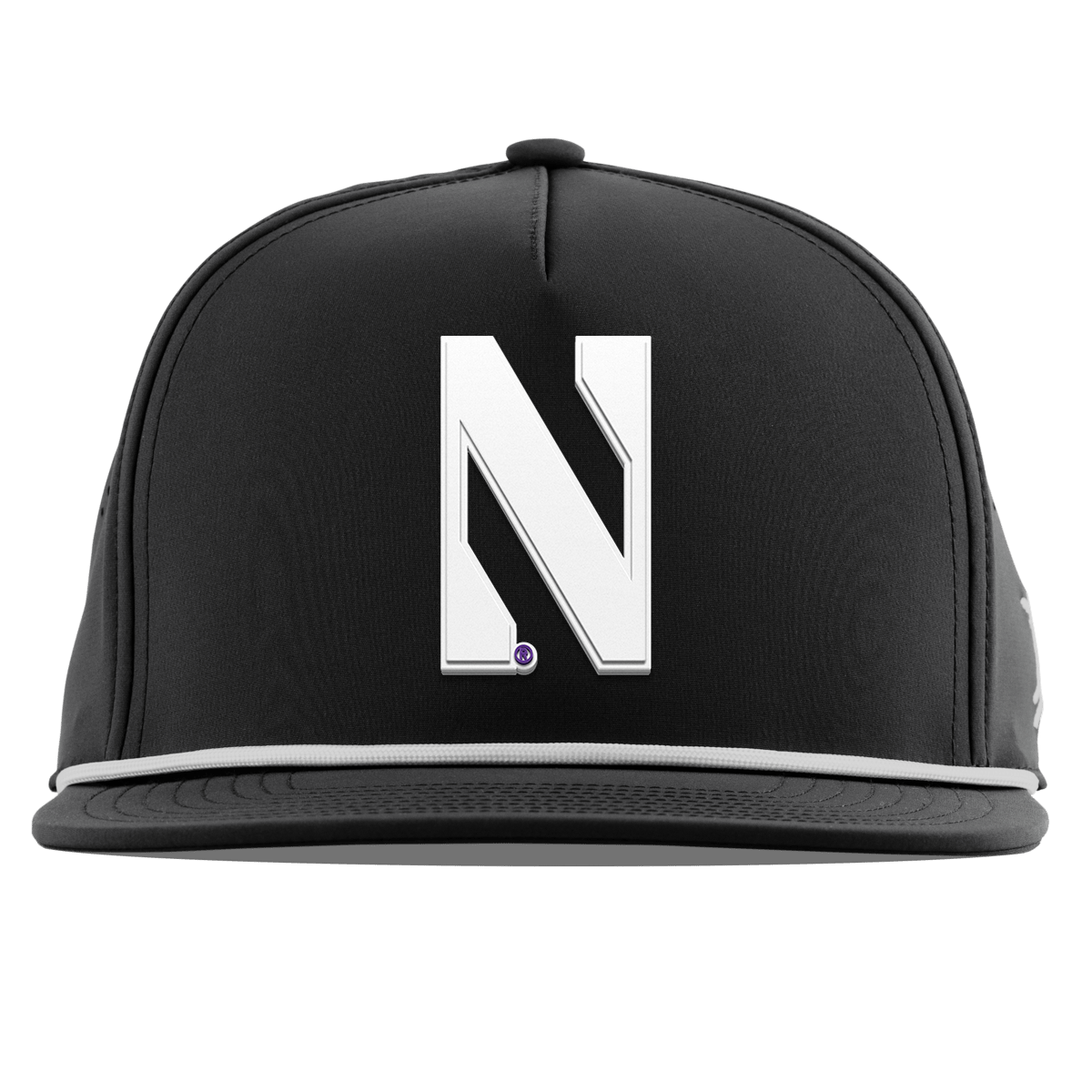 Northwestern University "Vintage Northwestern Block" Flat 5 Panel Rope Black