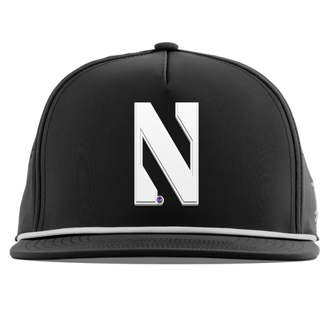 Northwestern University "Vintage Northwestern Block" Flat 5 Panel Rope Black