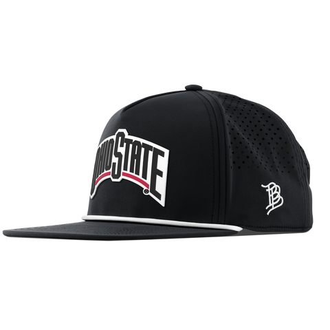 Ohio State University "Vintage Ohio State Block" Flat 5 Panel Rope Black