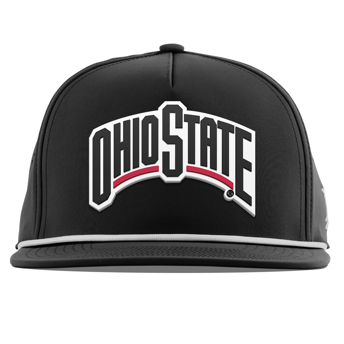 Ohio State University "Vintage Ohio State Block" Flat 5 Panel Rope Black