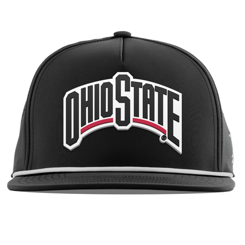 Ohio State University "Vintage Ohio State Block" Flat 5 Panel Rope Black