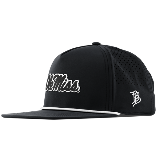 University of Mississippi "Vintage Ole Miss Team Logo" Flat 5 Panel Rope Black