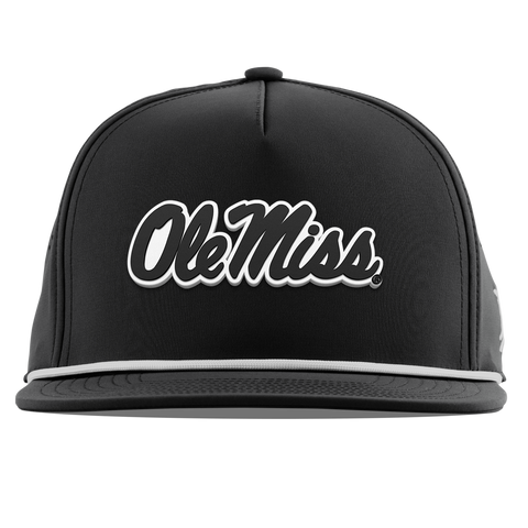 University of Mississippi "Vintage Ole Miss Team Logo" Flat 5 Panel Rope Black