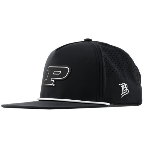 Purdue University "Vintage Purdue Team Logo" Flat 5 Panel Rope Black