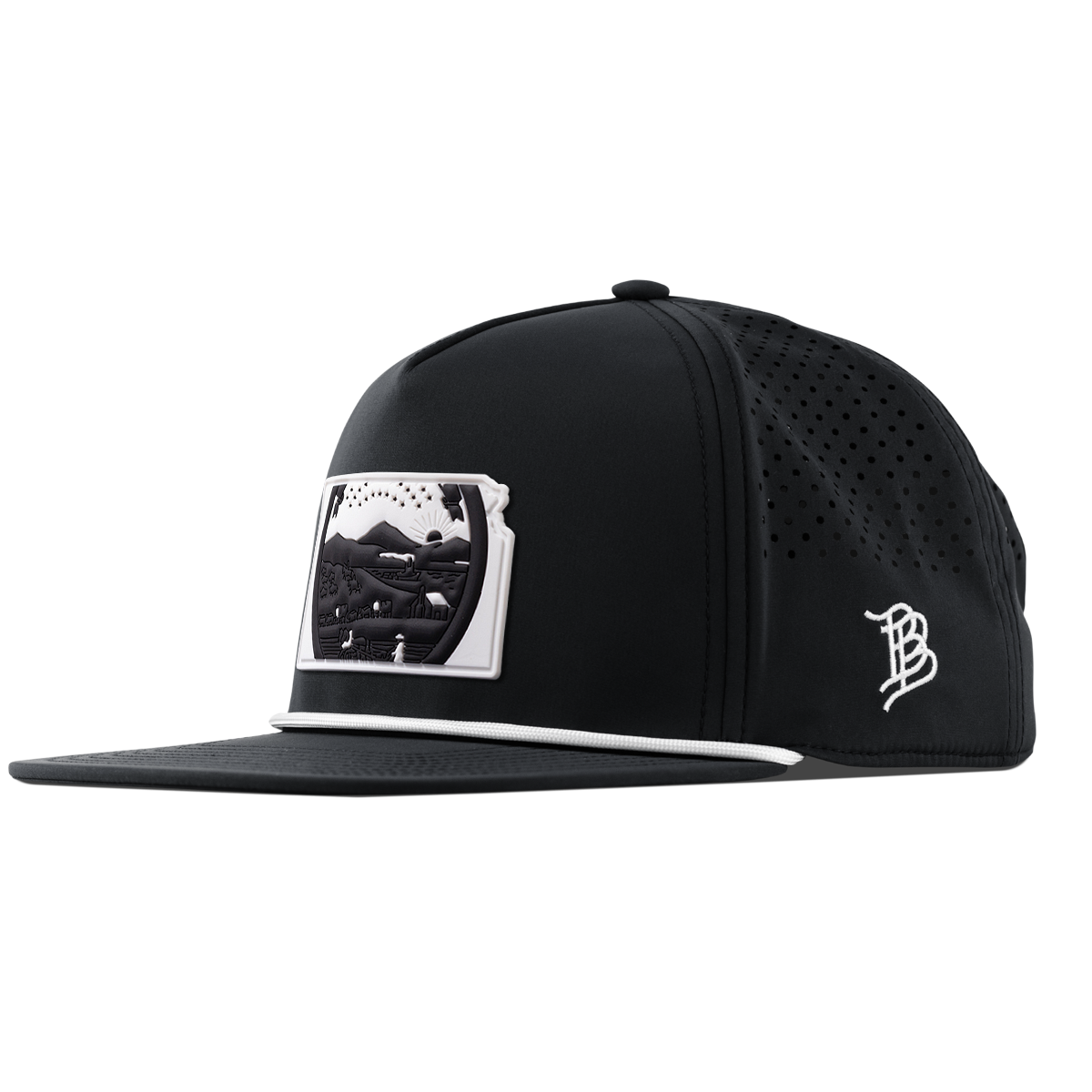 Kansas Vintage Flat 5 Panel Rope Black