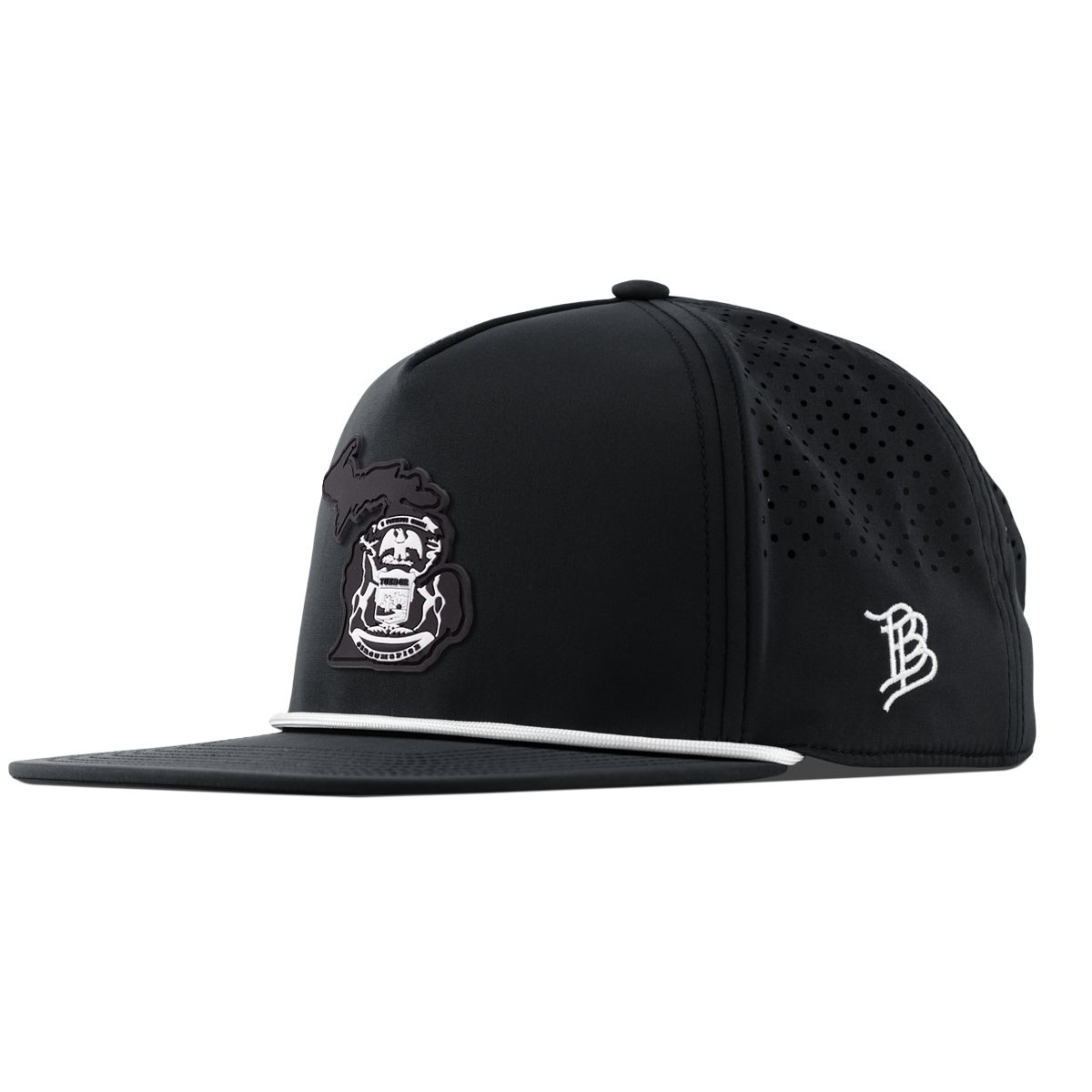 Michigan Vintage Flat 5 Panel Rope Black