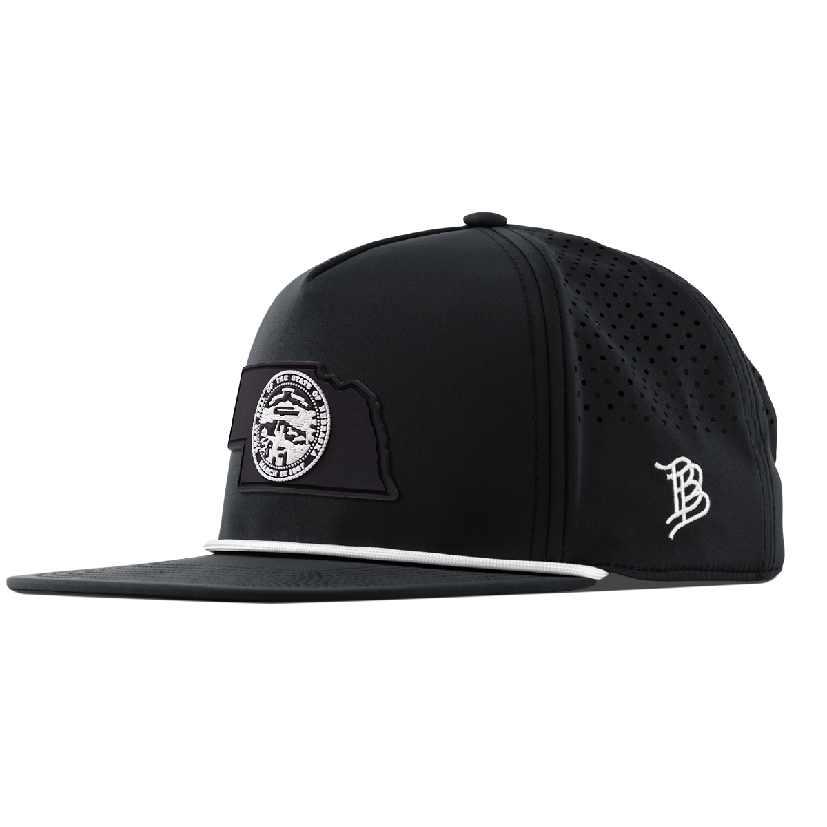 Nebraska Vintage Flat 5 Panel Rope Black