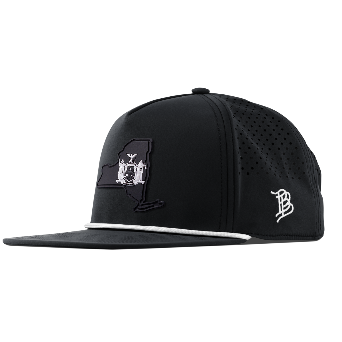 New York Vintage Flat 5 Panel Rope Black