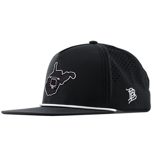 West Virginia Vintage Flat 5 Panel Rope Black