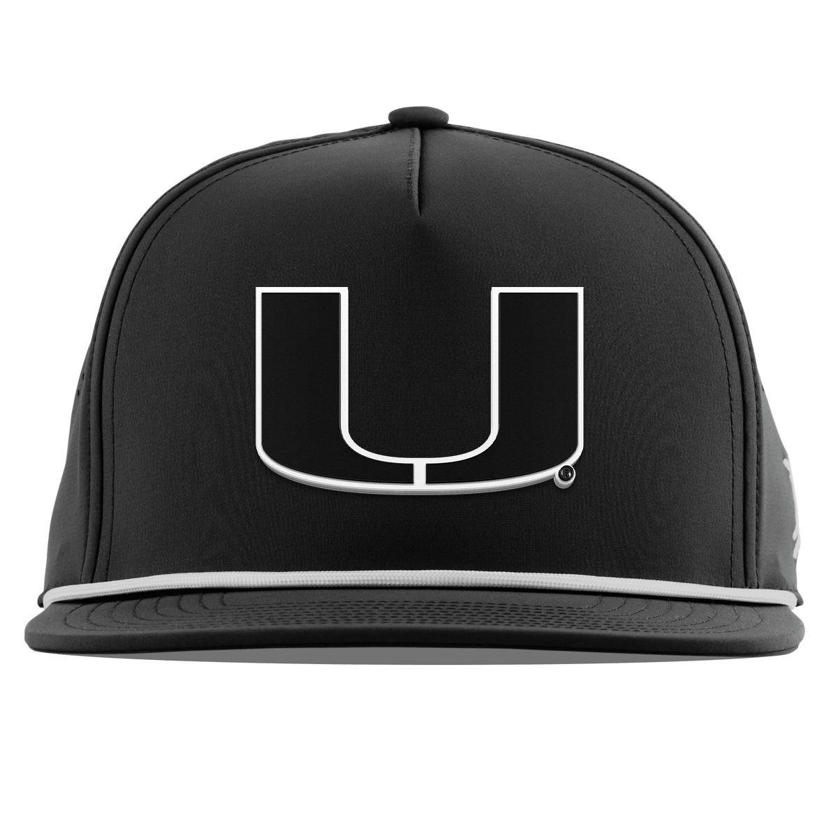 University of Miami "Vintage Miami Team Logo" Flat 5 Panel Rope Black