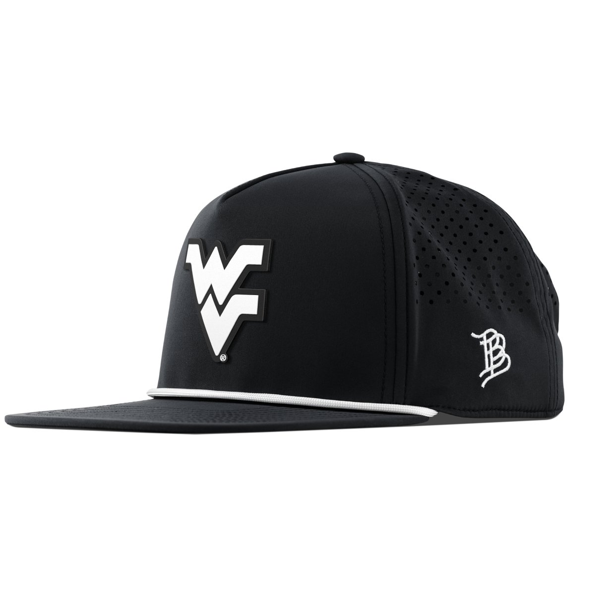 West Virginia University "Vintage West Virginia Team Logo" Flat 5 Panel Rope Black