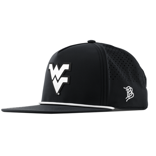 West Virginia University "Vintage West Virginia Team Logo" Flat 5 Panel Rope Black