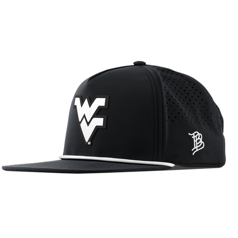 West Virginia University "Vintage West Virginia Team Logo" Flat 5 Panel Rope Black