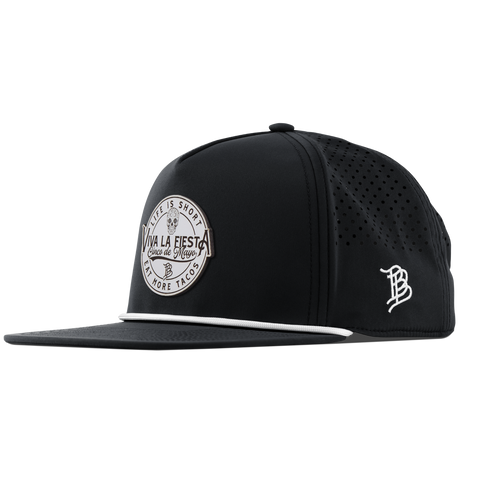 Branded Fiesta Flat 5 Panel Rope Black