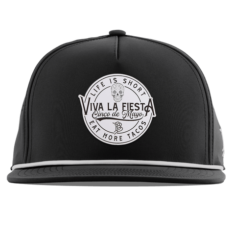 Branded Fiesta Flat 5 Panel Rope Black