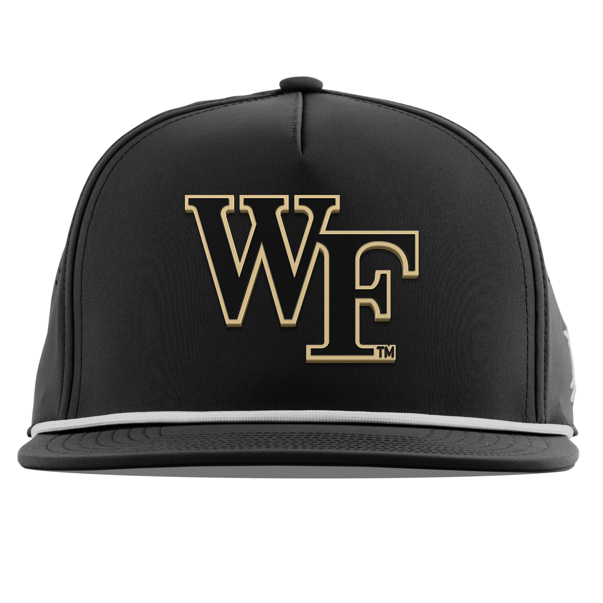 Wake Forest University "Wake Forest Block" Flat 5 Panel Rope Black