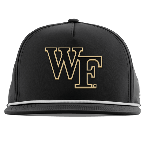 Wake Forest University "Wake Forest Block" Flat 5 Panel Rope Black