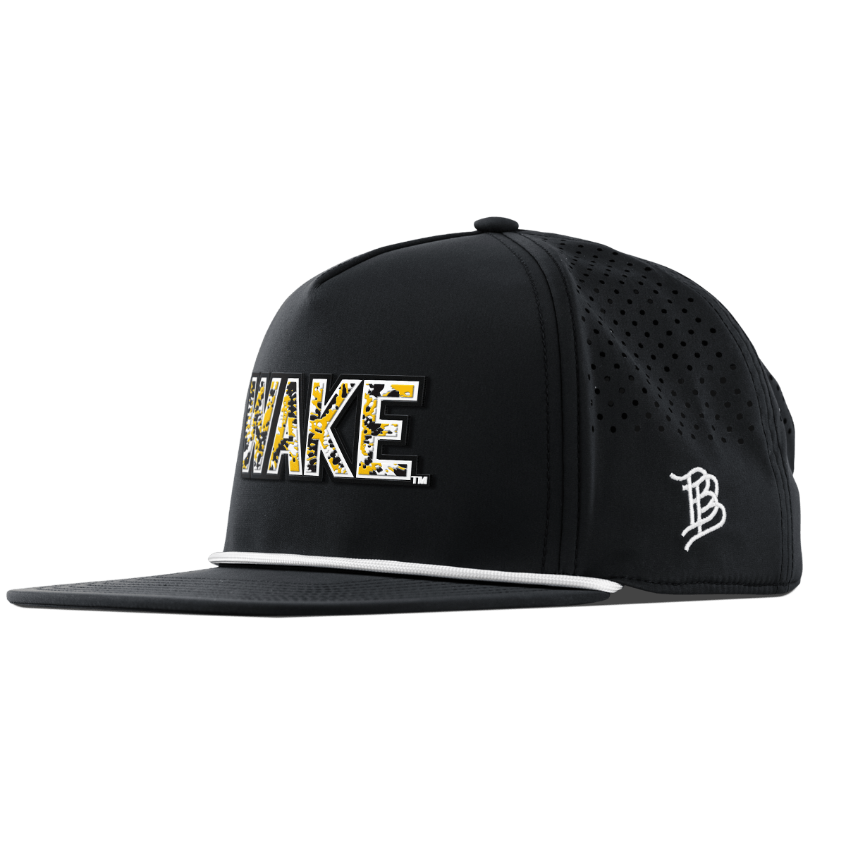 Wake Forest University "Wake Tie Dye" Flat 5 Panel Rope Black