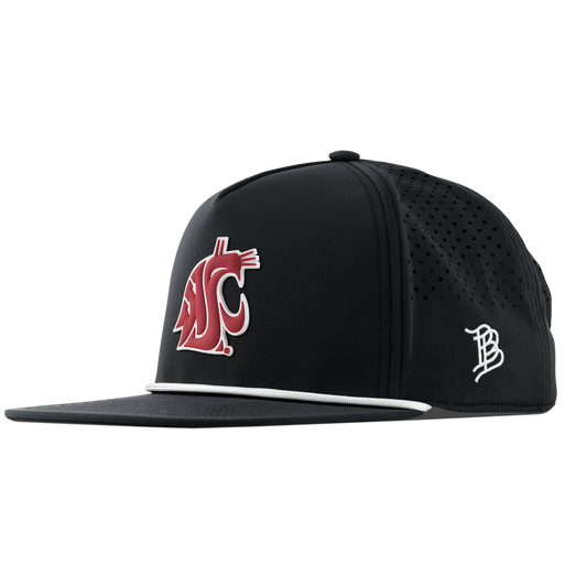 Washington State University "Washington State Team Logo" Flat 5 Panel Rope Black