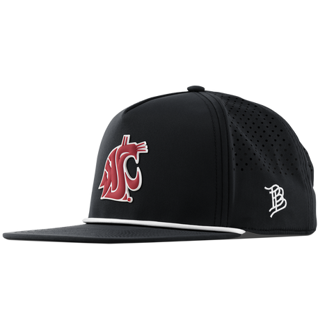 Washington State University "Washington State Team Logo" Flat 5 Panel Rope Black
