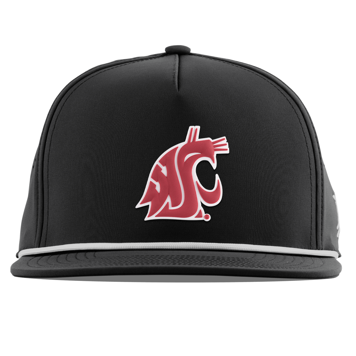 Washington State University "Washington State Team Logo" Flat 5 Panel Rope Black