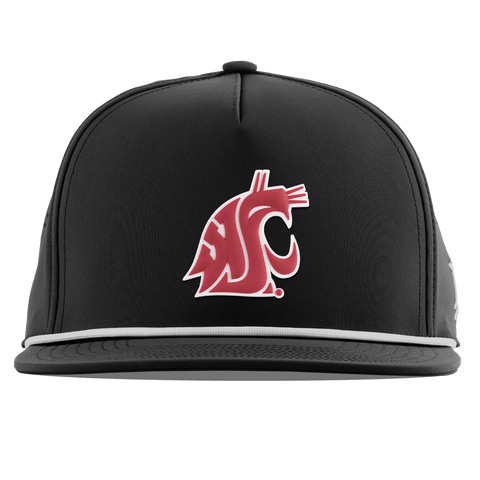 Washington State University "Washington State Team Logo" Flat 5 Panel Rope Black