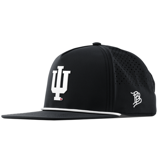 Indiana University "Whiteout Indiana Team Logo" Flat 5 Panel Rope Black