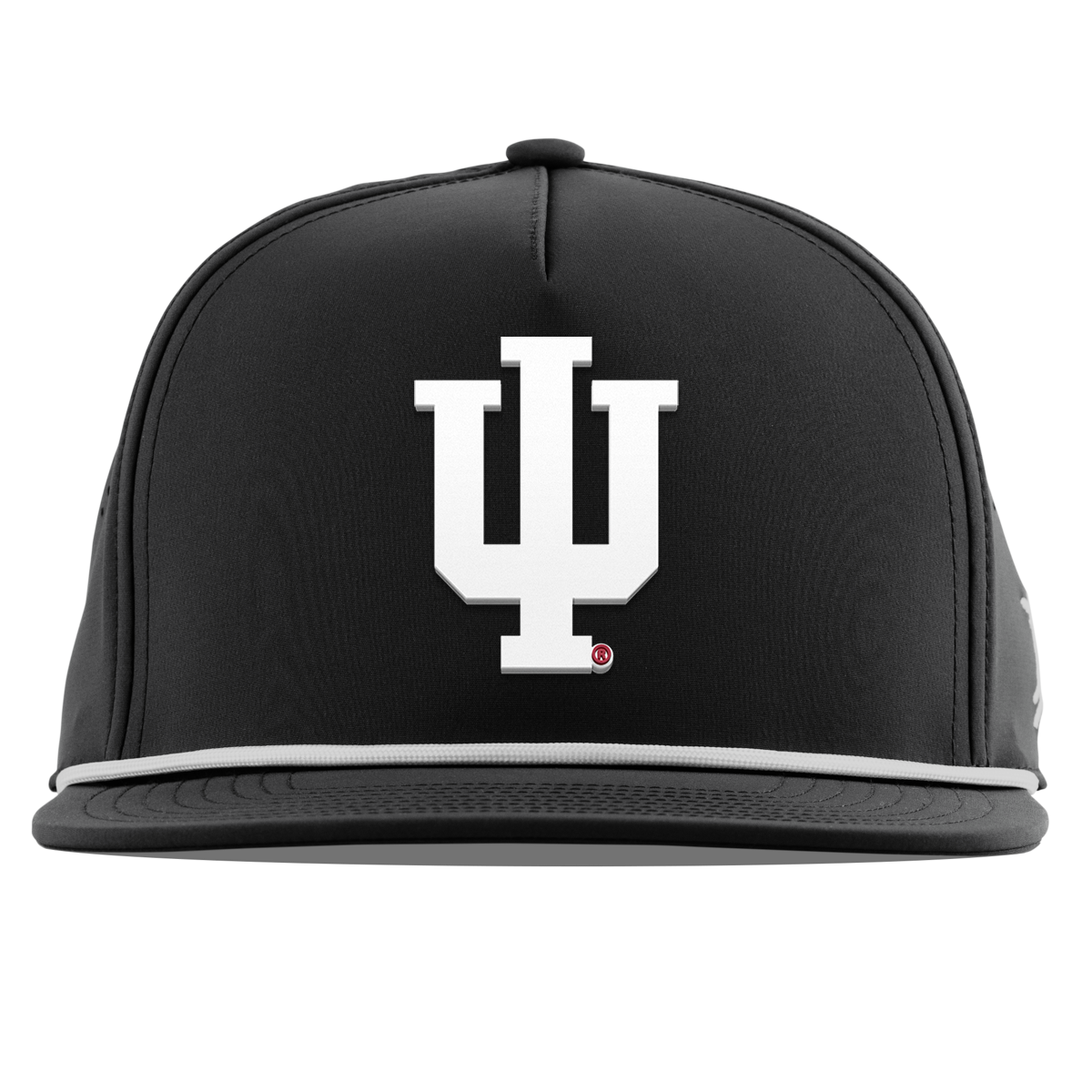 Indiana University "Whiteout Indiana Team Logo" Flat 5 Panel Rope Black