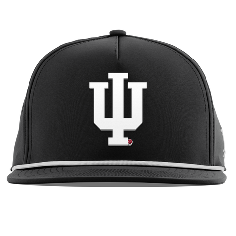 Indiana University "Whiteout Indiana Team Logo" Flat 5 Panel Rope Black