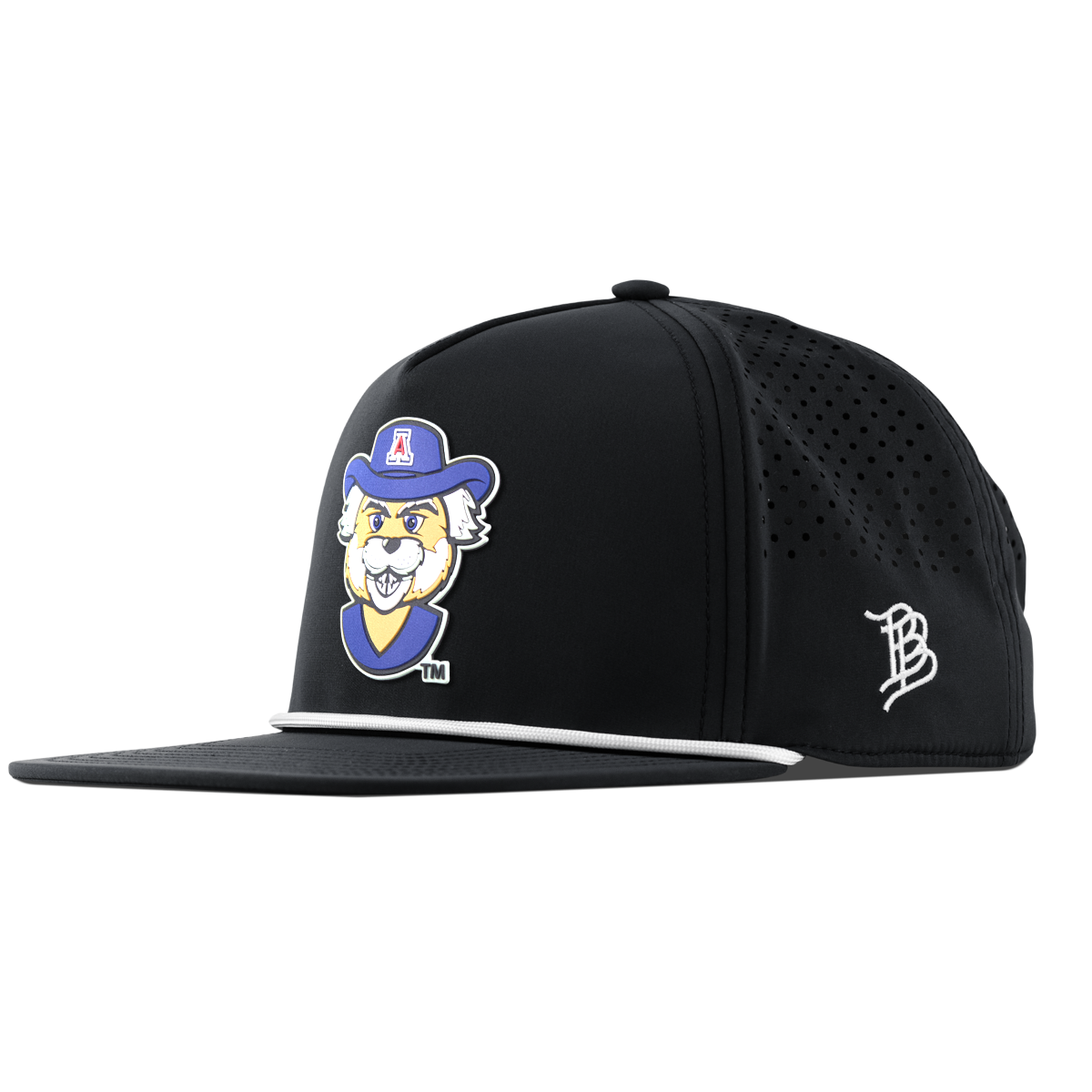 University of Arizona "Wilbur The Wildcat" Flat 5 Panel Rope Black