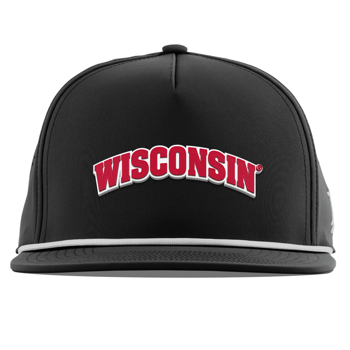 University of Wisconsin "Wisconsin Block" Flat 5 Panel Rope Black