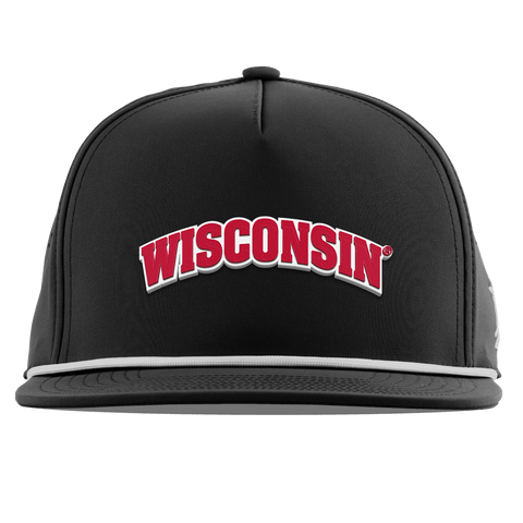 University of Wisconsin "Wisconsin Block" Flat 5 Panel Rope Black