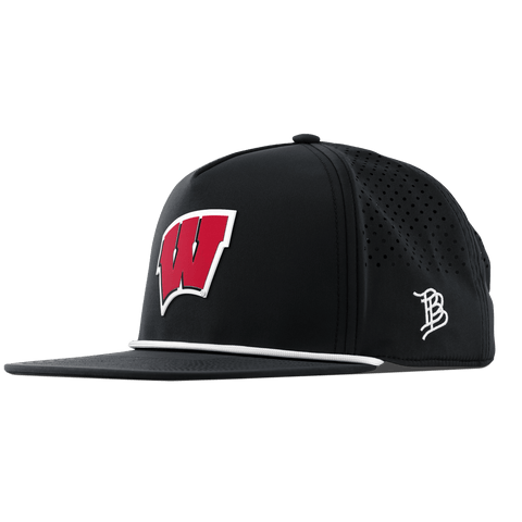 University of Wisconsin "Wisconsin Team Logo" Flat 5 Panel Rope Black