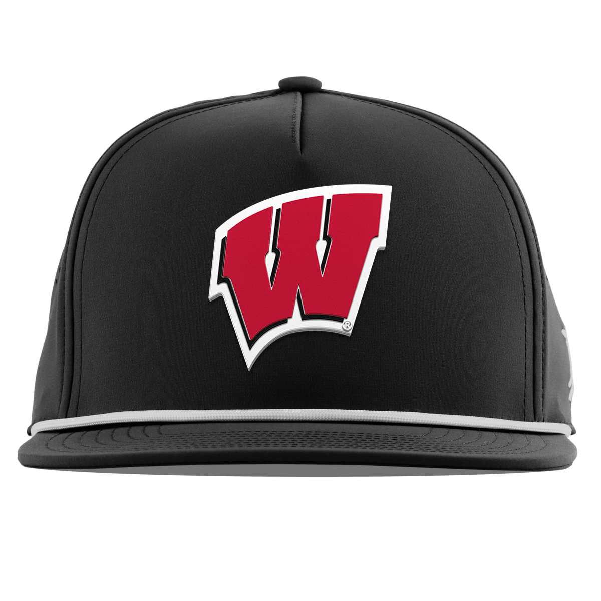University of Wisconsin "Wisconsin Team Logo" Flat 5 Panel Rope Black